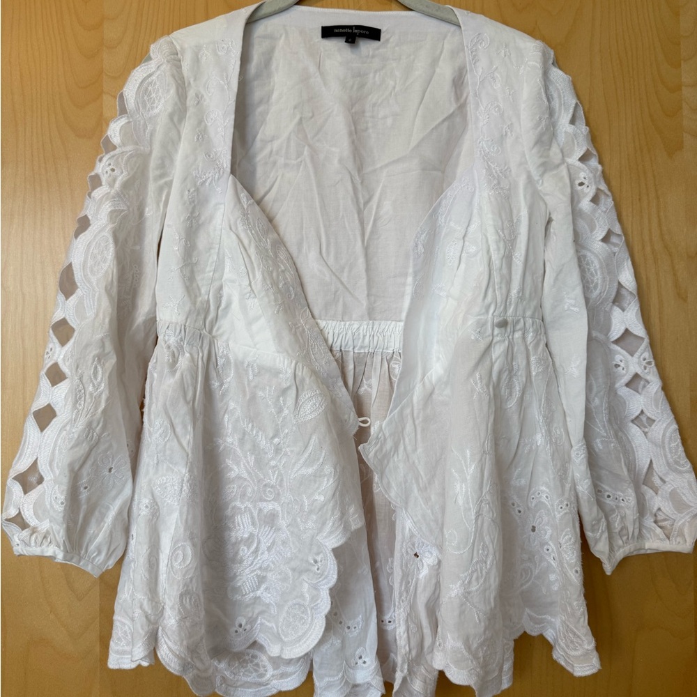 Nanette Lepore White Lace blouse